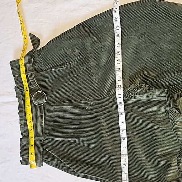 Revolve Majorelle Benedict Corduroy Pants Paperbag Belted Wide Leg Olive Small - Picture 12 of 17